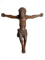 Gothisch Crucifix - Eik - 15e/16e eeuw - Corpus Christi, Antiek en Kunst