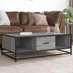vidaXL Salontafel 100x57x35 cm bewerkt hout en metaal grijs, Huis en Inrichting, Tafels | Salontafels, Verzenden, Nieuw