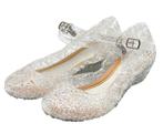 Prinsessenjurk - Glitter schoenen - Zilver - Kleedje, Nieuw, Verzenden