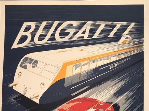 Géri (after) - Bugatti Autorail - Cartel Litográfico, Antiek en Kunst, Kunst | Tekeningen en Fotografie