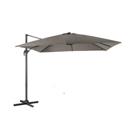 2dekans | Coast 300 x 300 cm Zweefparasol Grijs –, Tuin en Terras, Zonneschermen, Ophalen of Verzenden