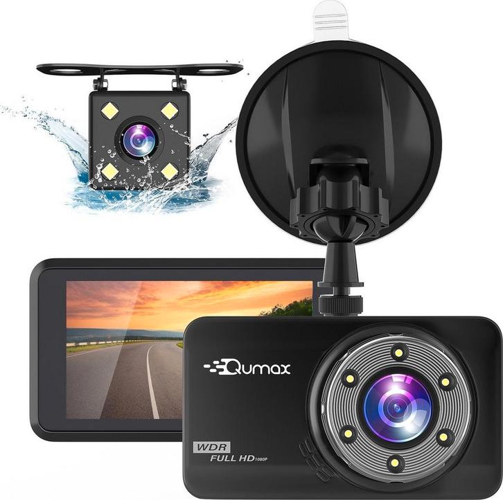 2dekans | Qumax Dashcam voor auto – Voor en Achter Camera –, Auto diversen, Auto-accessoires, Ophalen of Verzenden