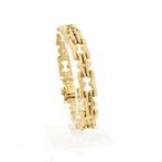 Gouden fantasie schakel armband | 20 cm (gouden armband), Handtassen en Accessoires, Armbanden, Ophalen of Verzenden, Gebruikt