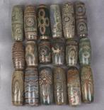 Dzi kralen - Tibetaanse Dzi amuletten - 9-Ogen Dzi, Spinnen, Antiek en Kunst