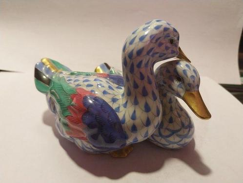 Herend - Figure - Couple de canards - Porcelaine, Antiek en Kunst, Antiek | Glaswerk en Kristal