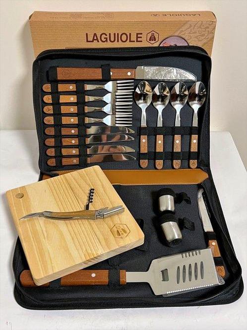 Laguiole - Bestekset - picknick - Stainless steel, Pine, Antiek en Kunst, Antiek | Meubels | Tafels