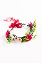Jungle Bloemenkrans Roze Wit Bloemen Haarband Bloemetjes Haa, Kleding | Dames, Ophalen of Verzenden, Nieuw