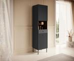 Meubella Vitrinekast Vermont antraciet 45 cm, Minder dan 50 cm, Verzenden, Nieuw, 150 tot 200 cm