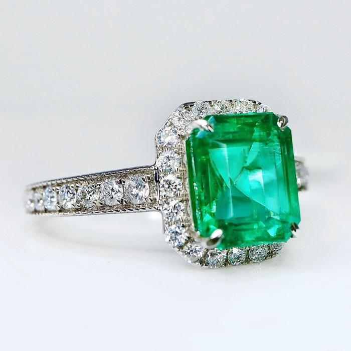 Zonder minimumprijs - Ring - 18 karaat Witgoud, IGI 1,48 ct, Handtassen en Accessoires, Ringen