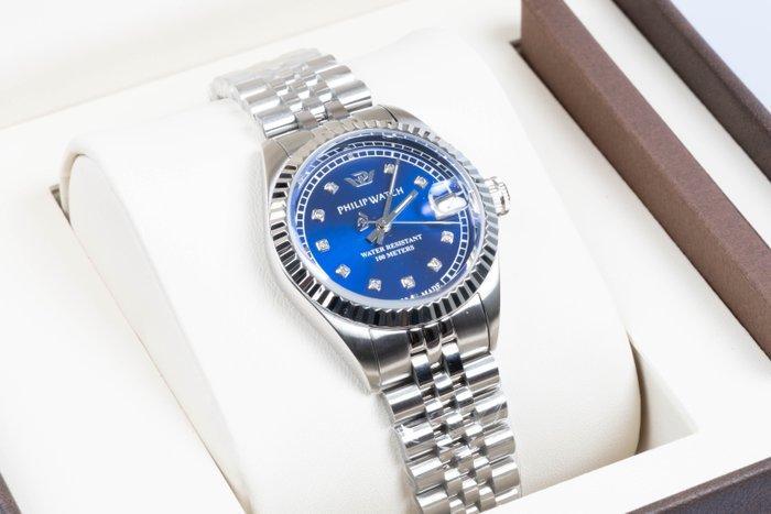 Philip Watch - Caribe Urban - Date - Royal Blue - Swiss Made, Handtassen en Accessoires, Horloges | Heren