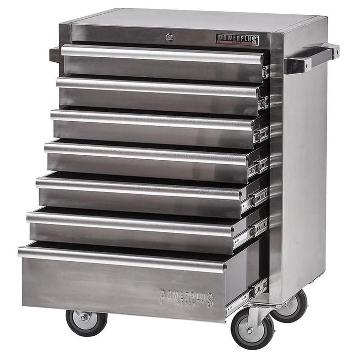 RVS gereedschapswagen 7 laden leeg met quick lock, Doe-het-zelf en Bouw, Gereedschapskisten, Ophalen of Verzenden