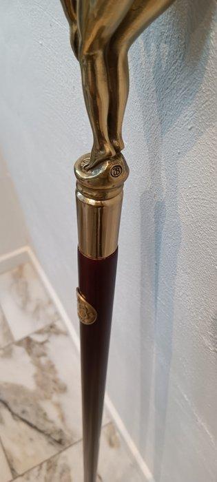 Wandelstok - brons ebbenhout, Antiquités & Art, Art | Objets design