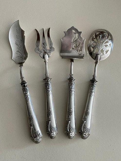 Minerve zilveren serveerbestek voor Mignardises , met, Antiek en Kunst, Antiek | Zilver en Goud