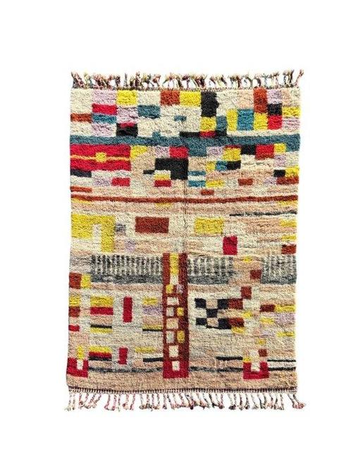 Hedendaags modern wollen tapijt - Marokkaans tapijt - Berber, Huis en Inrichting, Stoffering | Tapijten en Vloerkleden