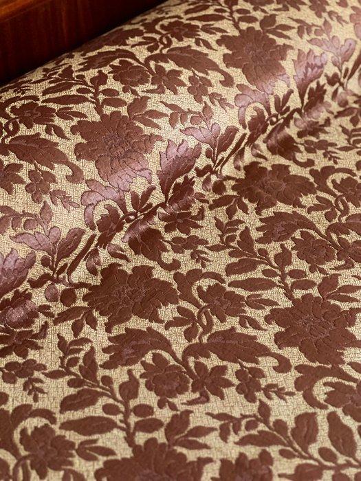 Zijden bedsprei en jacquard, barokke bedrukking en bloemen., Antiquités & Art, Tapis & Textile