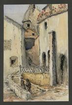 Dulieu, Jean - 1 originele aquarel - straatbeeld -, Boeken, Nieuw
