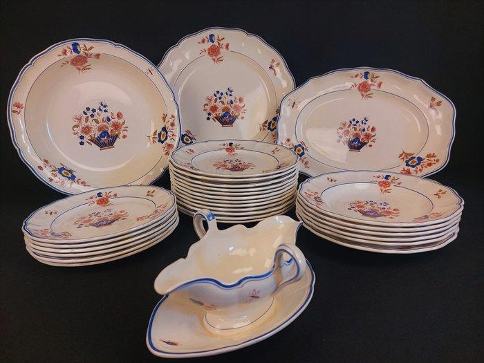 Keller & Guérin Luneville - Tafelservies voor 12 (28) -, Antiek en Kunst, Antiek | Glaswerk en Kristal