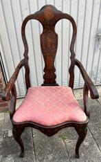 Eetkamerstoel (4) - Hout - vier ingelegde armstoelen, Antiek en Kunst