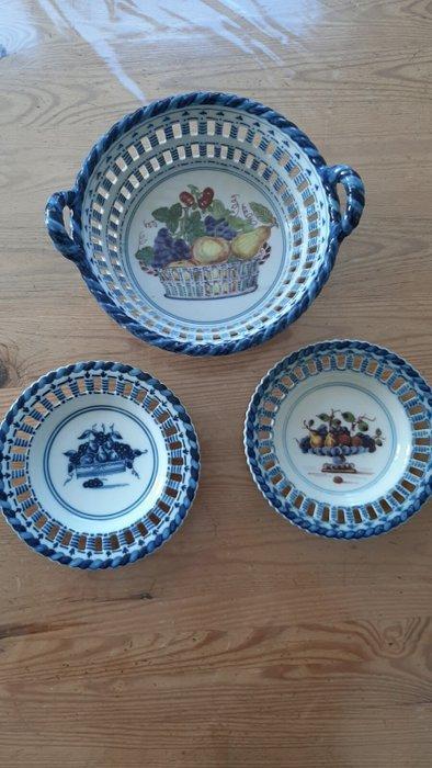 Tichelaar Makkum - Fruitschaal (3) - Aardewerk - Fruitmand, Antiek en Kunst, Antiek | Glaswerk en Kristal
