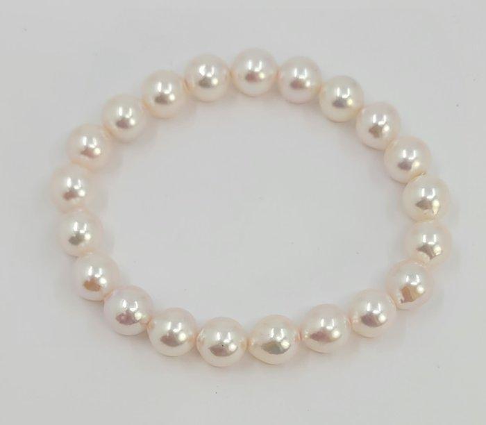 Armband 8,5x9 mm Heldere Akoya-parels, Handtassen en Accessoires, Armbanden