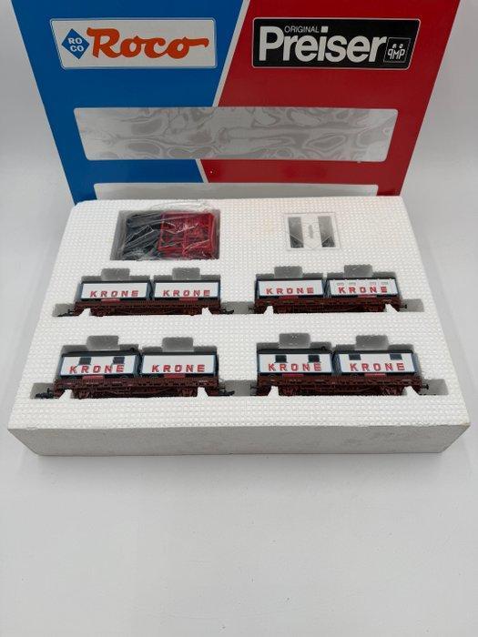 Roco, Preiser H0 - 44008 - Modeltrein goederenwagonset (1) -, Hobby en Vrije tijd, Modeltreinen | H0