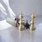 Openhaard accessoire (2) - Chenets Toupies - Verguld