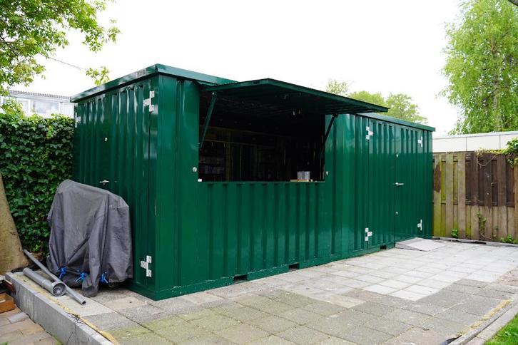 Conteneur avec auvent, Doe-het-zelf en Bouw, Containers