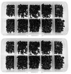 Set van 1000 kleine zwarte boutjes (M2, M2.5 en M3, 4-8 mm), Doe-het-zelf en Bouw, Nieuw, Verzenden