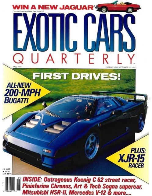 1991 ROAD AND TRACK EXOTIC CARS QUARTERLY VOL.2, NR.3 (FALL, Boeken, Auto's | Folders en Tijdschriften