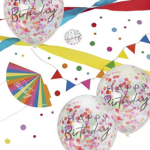 Happy Birthday Tafeldecoratie Set 7 delig, Hobby en Vrije tijd, Feestartikelen, Nieuw, Verzenden