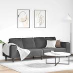 vidaXL Stoffen Sofa met kussen Donkergrijs Katoenen stof, Verzenden, Nieuw