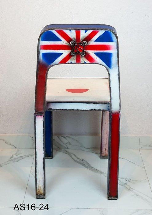 Anacleto Spazzapan - Stoel - Staal - Stalen stoel, Antiek en Kunst, Kunst | Designobjecten