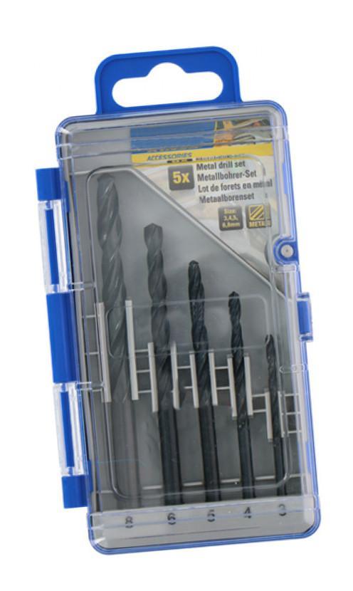 Set van 5 metaalboren (3, 4, 5, 6 en 8 mm), Doe-het-zelf en Bouw, Gereedschap | Overige machines, Nieuw, Verzenden