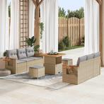 vidaXL Tuinbank Set 9 pcs beige en lichtgrijs 80 x 80 x 71, Tuin en Terras, Verzenden, Nieuw