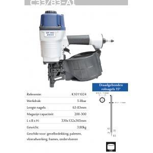 Kitpro basso c33/83-a1 tacker cloueuse pneumatique 63-83mm, Doe-het-zelf en Bouw, Gereedschap | Handgereedschap