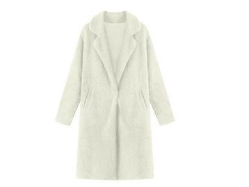 Veiling - Teddy jas voor dames wit - maat L beschikbaar voor biedingen
