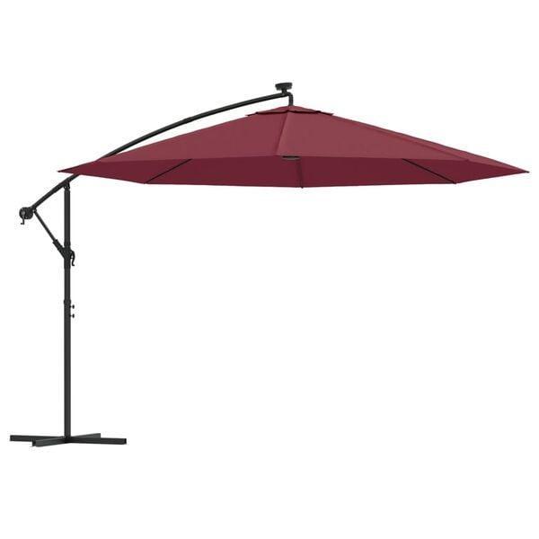 Hangparasol 350cm met LED | Tweede Kansje | OP = OP, Tuin en Terras, Parasols, 3 tot 4 meter, Nieuw, Stokparasol, Verzenden