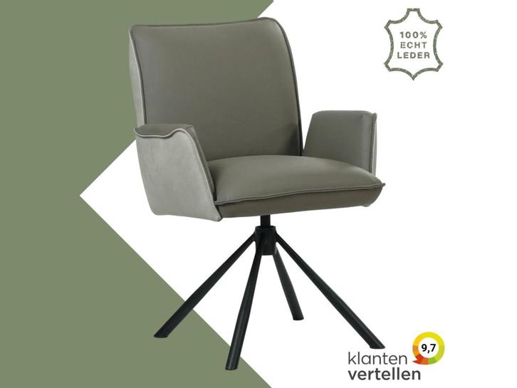 Leren draaibare eetkamerstoel Elite Duo, Huis en Inrichting, Barkrukken, Nieuw, 1 kruk, Leer, 60 tot 90 cm, Ophalen of Verzenden