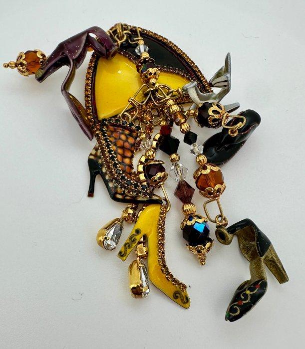 Other brand - Verguld - Broche - Lunch bij het Ritz, Antiek en Kunst, Curiosa en Brocante