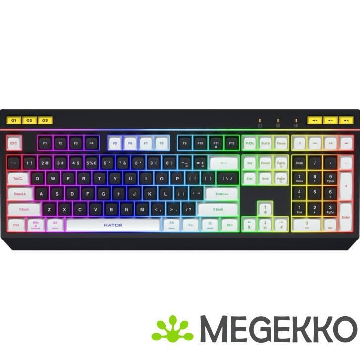 HATOR Icefall Toetsenbord Zwart/Wit, Informatique & Logiciels, Claviers, Envoi