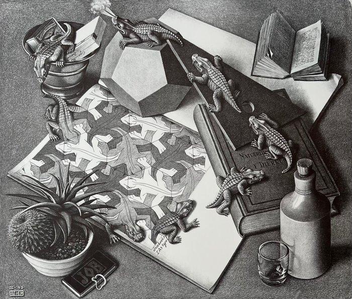 M.C. Escher (1898-1972) - Reptiles, Antiek en Kunst, Antiek | Overige Antiek