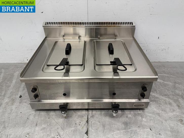 RVS Combisteel Dubbele Friteuse 2 x 8 liter GAS Horeca, Zakelijke goederen, Horeca | Keukenapparatuur, Ophalen of Verzenden