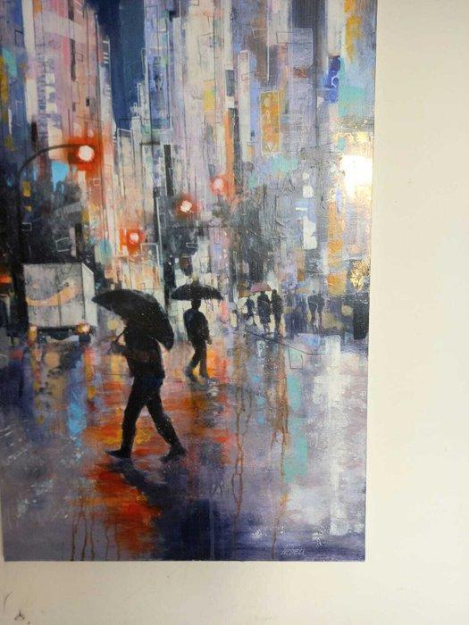 Paolo Fedeli - Fuori piove, Antiek en Kunst, Kunst | Schilderijen | Modern