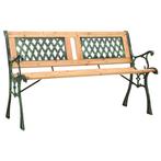 vidaXL Banc de jardin 122 cm fonte et bois de sapin, Jardin & Terrasse, Verzenden, Neuf