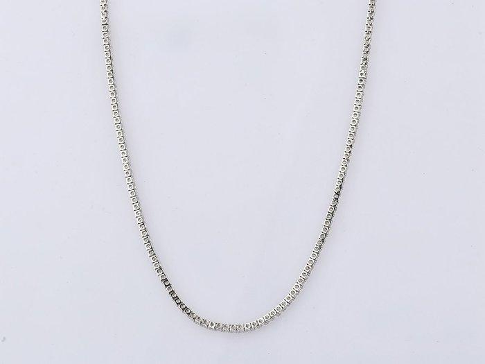 Collier - 14 carats Or blanc - 9.83ct. tw. Diamant, Bijoux, Sacs & Beauté, Colliers