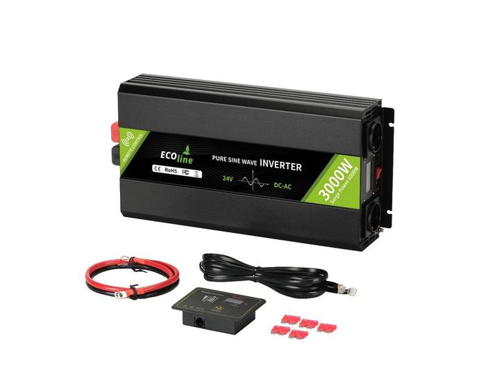 Omvormer 24V Naar 220V/230V - 3000w  - Zuivere sinus, Auto-onderdelen, Elektronica en Kabels, Nieuw, Verzenden