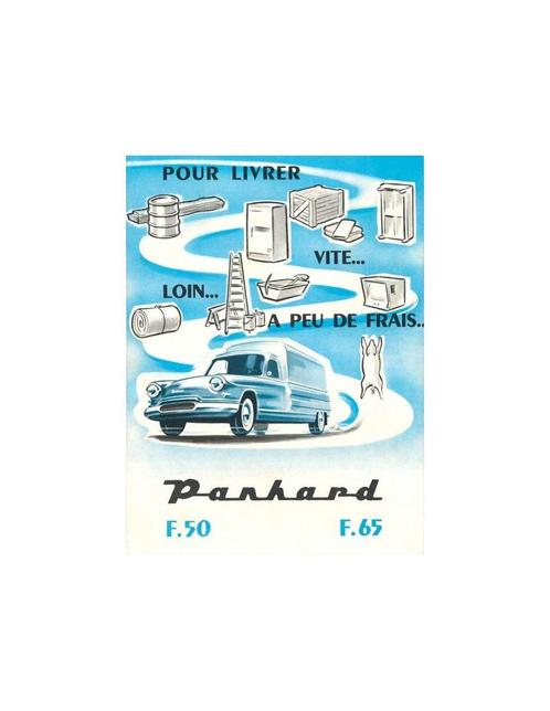 1960 PANHARD PL17 F50 & F65 BROCHURE FRANS, Boeken, Auto's | Folders en Tijdschriften, Ophalen of Verzenden