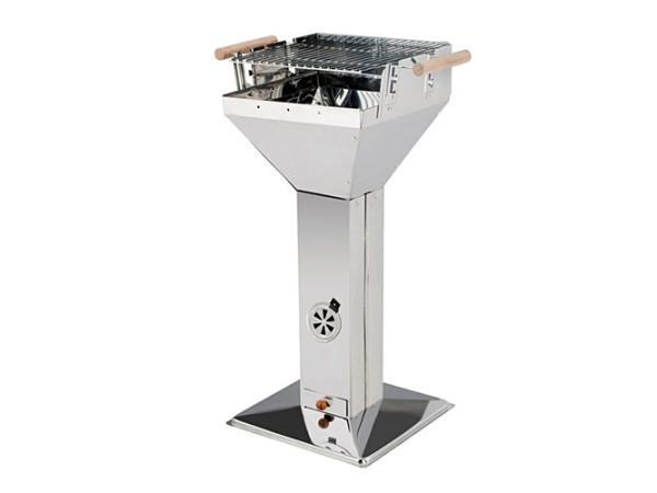 Veiling - BBQ Kolomgrill Edelstaal, Tuin en Terras, Houtskoolbarbecues, Nieuw