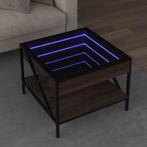 vidaXL Salontafel met Infinity LED 50x50x38 cm bruin, Huis en Inrichting, Tafels | Salontafels, Verzenden, Nieuw