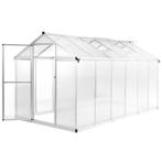 vidaXL Tuinkas 13,41 m³ 362x190x195 cm aluminium, Jardin & Terrasse, Serres, Verzenden